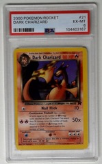 V1600: 2000: Dark Charizard: 21/82: Unlimited Edition: Team Rocket: PSA: 6: EX-MT: 104403167